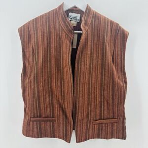 VTG NWT 80-90s Campus Vest Women Sz M Boho Hippie Festival Wool Blend CC04‎